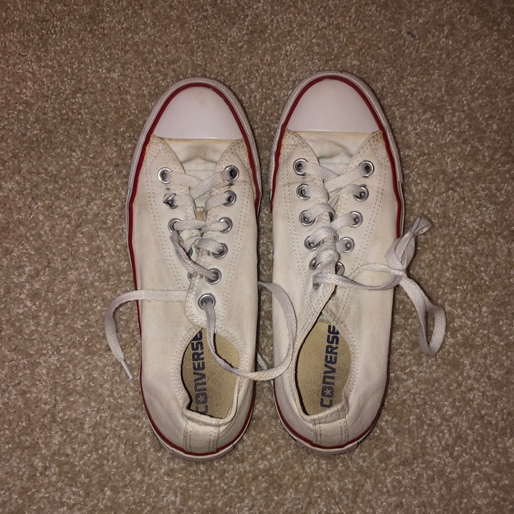 white low top converse